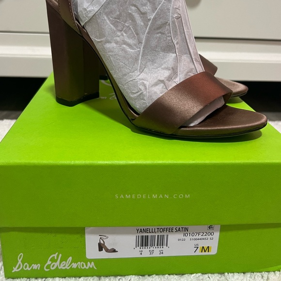 Sam Edelman Toffee satin sandals size 7 - Picture 4 of 5